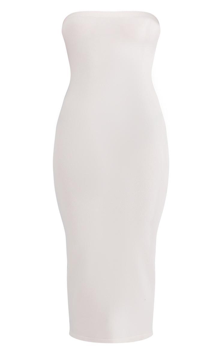 Cream Super Soft Knit Bandeau Dress Product Image