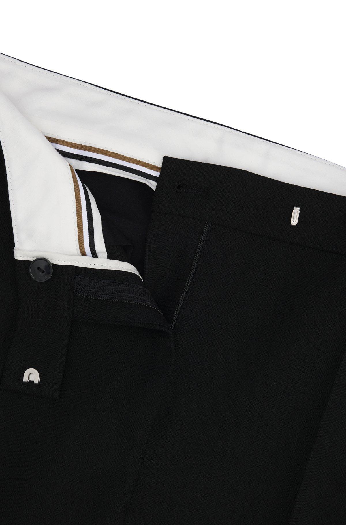 High-waisted slim-fit trousers with flared leg Product Image