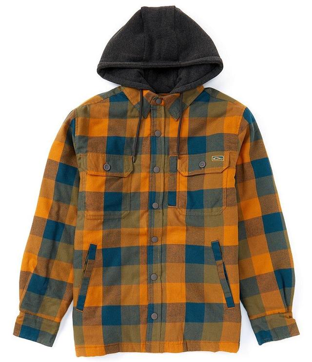 Drake Clothing Co. Plaid Campfire Flannel Full Snap Front Hoodie Product Image