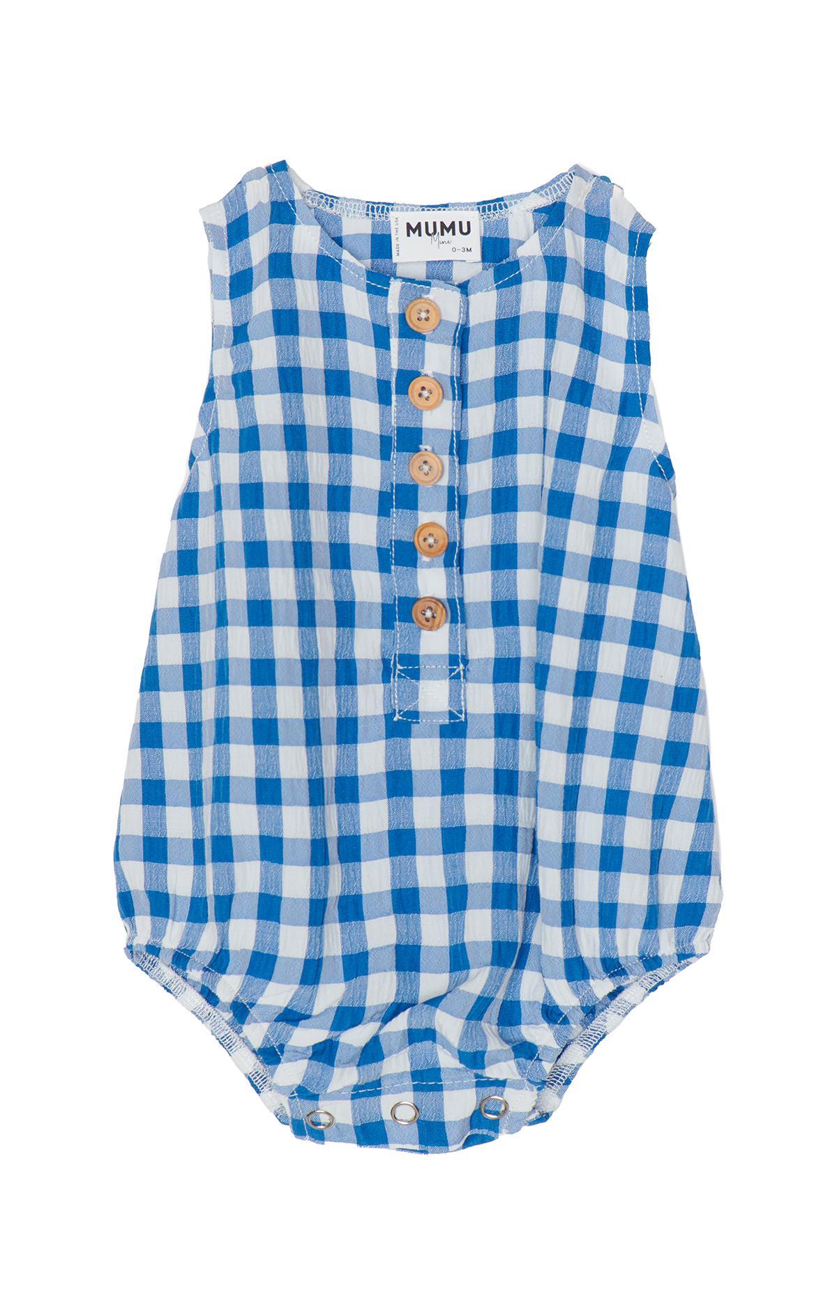 Rowan Onesie ~ Blue Bounty Gingham Product Image