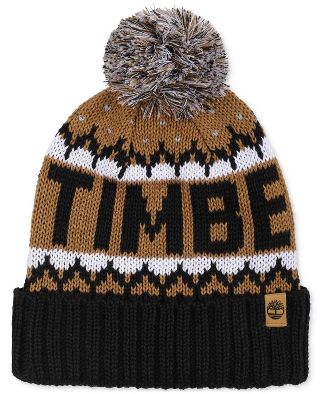 Timberland Mens Fairisle Pom-Pom Cuffed Logo Beanie Product Image