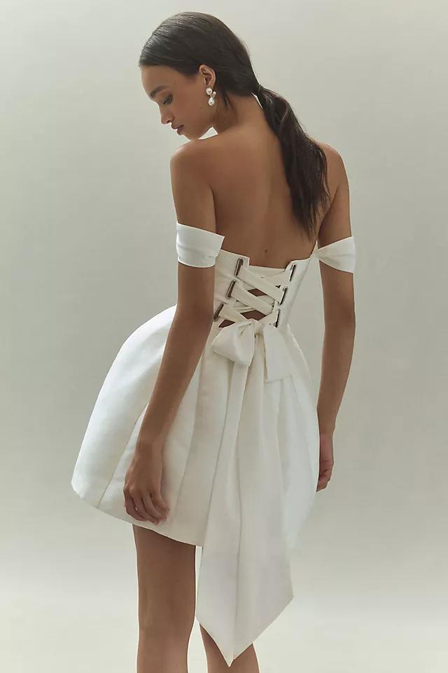 BHLDN Lydia Off-The-Shoulder Corset Mini Dress Product Image