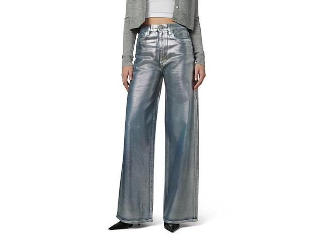 Womens The Mia Coated High-Rise Wide-Leg Jeans Product Image