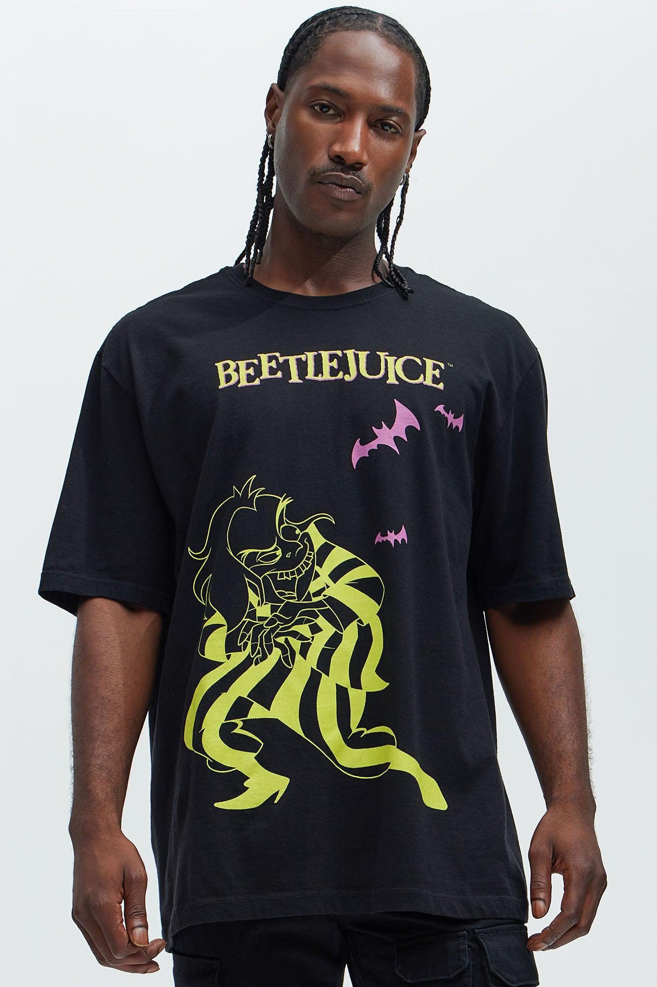 BeetleJuice Animated Series Oversized Short Sleeve Tee - Black Product Image