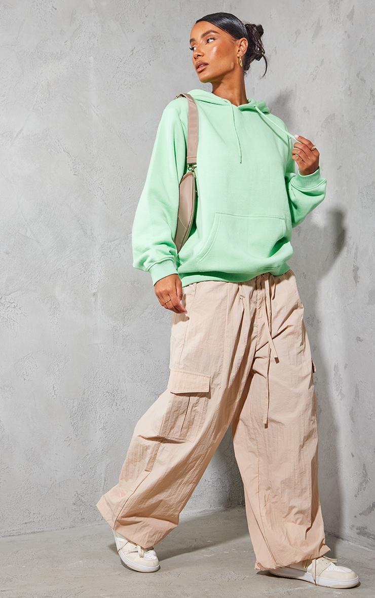 Green Oversized Fit Sweat Hoodie Product Image