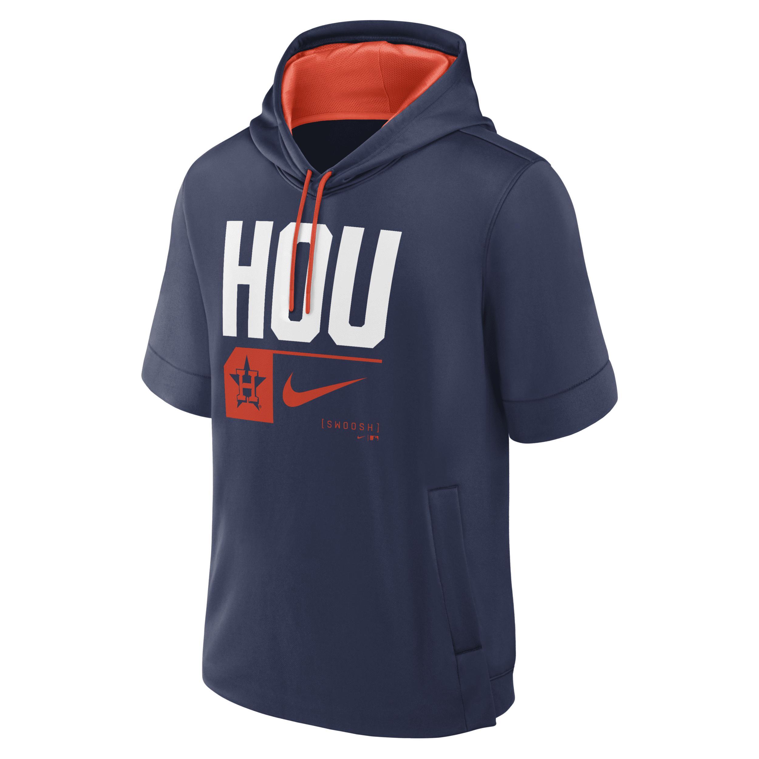 Mens Nike Houston Astros Tri Code Lockup Short Sleeve Pullover Hoodie Blue Product Image