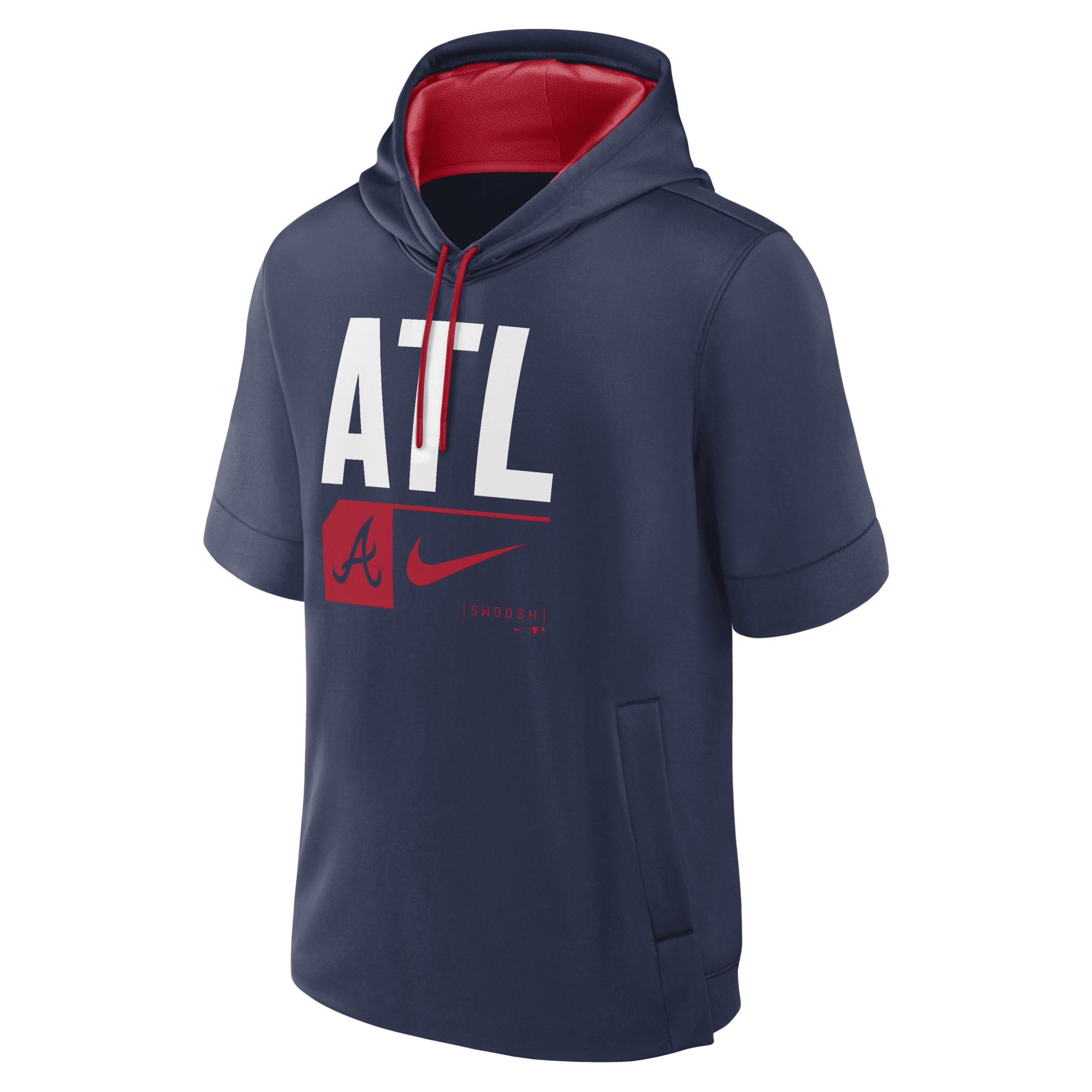 Atlanta Braves Tri Code Lockup Nike Men's MLB Short-Sleeve Pullover Hoodie Product Image