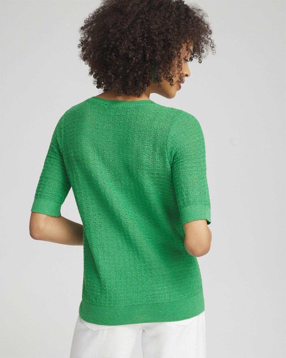 Linen Blend Square Neck Pullover Product Image