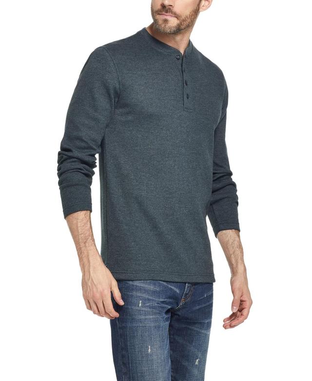 Weatherproof Vintage Mens Long Sleeved Waffle Henley T-shirt Product Image