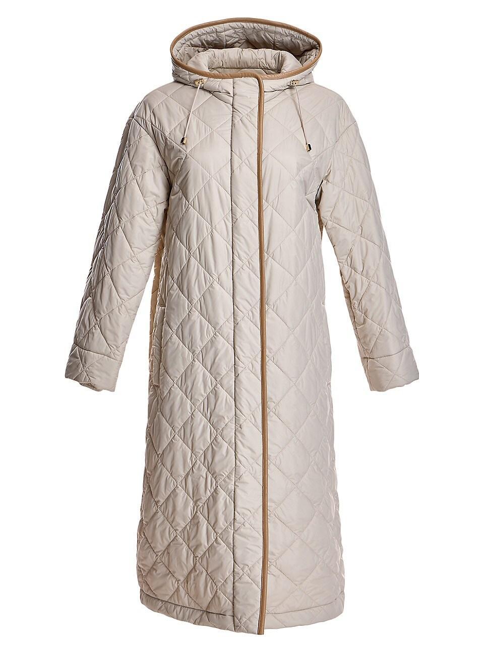 Womens Quilted Nylon Hooded Coat Product Image