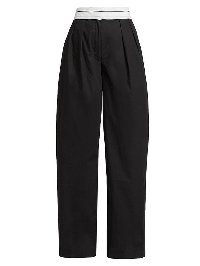 Womens Tamira Cotton Poplin Wide-Leg Pants Product Image