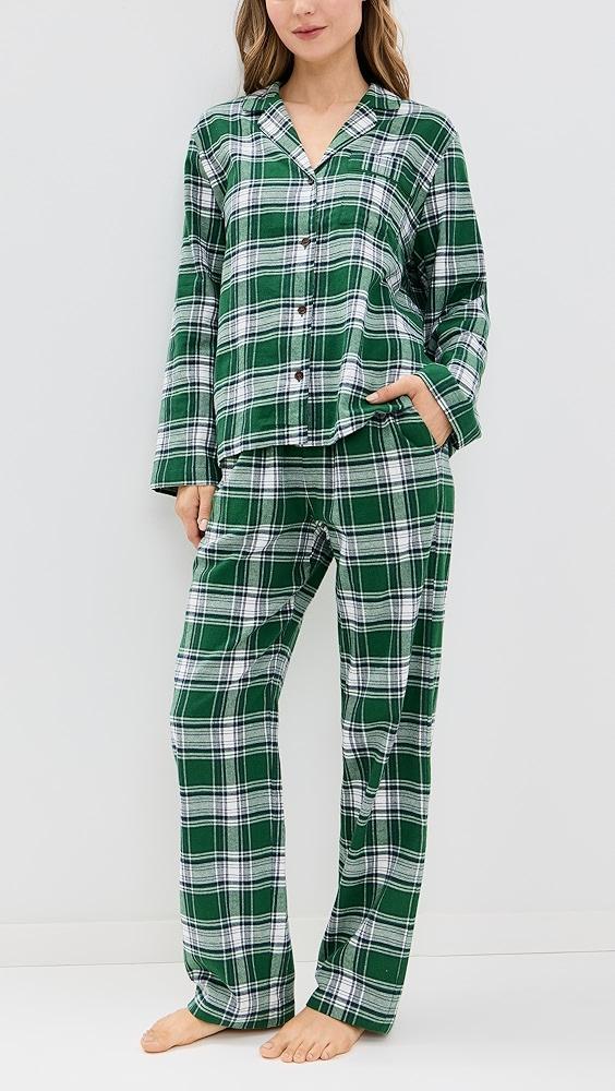 Eberjey Flannel Long Pj Set | Shopbop Product Image