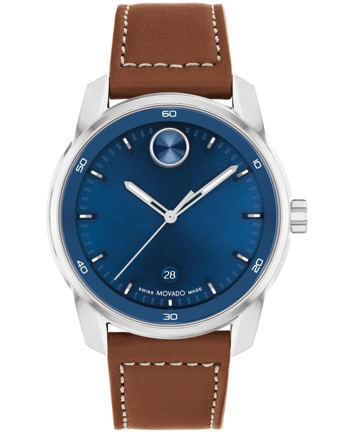 Movado Bold Verso Leather Strap Watch, 42mm Product Image