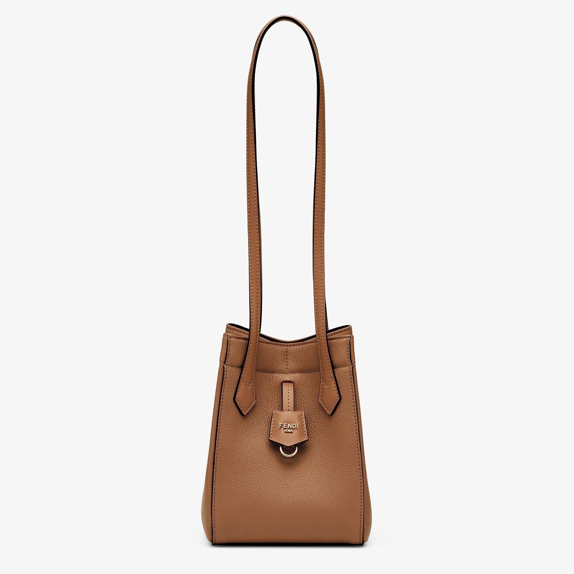 Fendi Origami MiniBrown leather mini bag that can be transformed Product Image