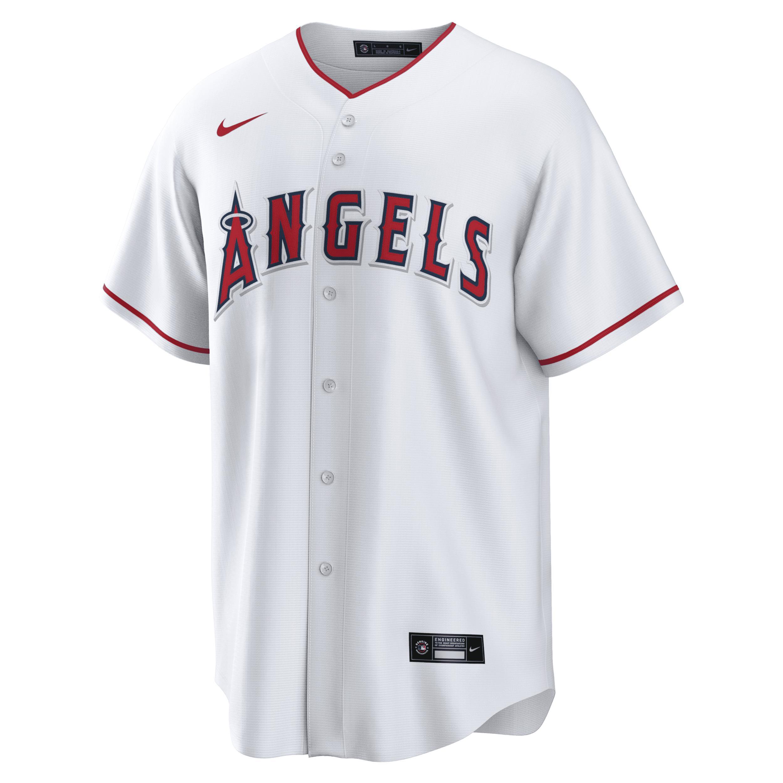 Nike Mens Mike Trout Nike Angels Replica Player Jersey - Mens White/White Product Image