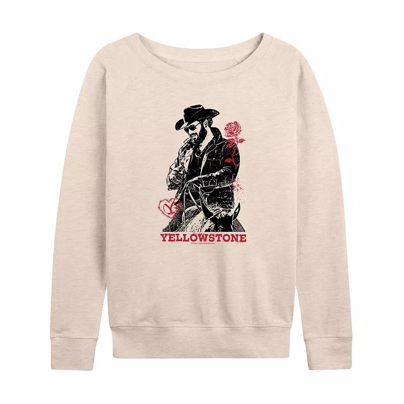 Womens Yellowstone Love Rip Slouchy Graphic Sweatshirt, Girls Brown Product Image