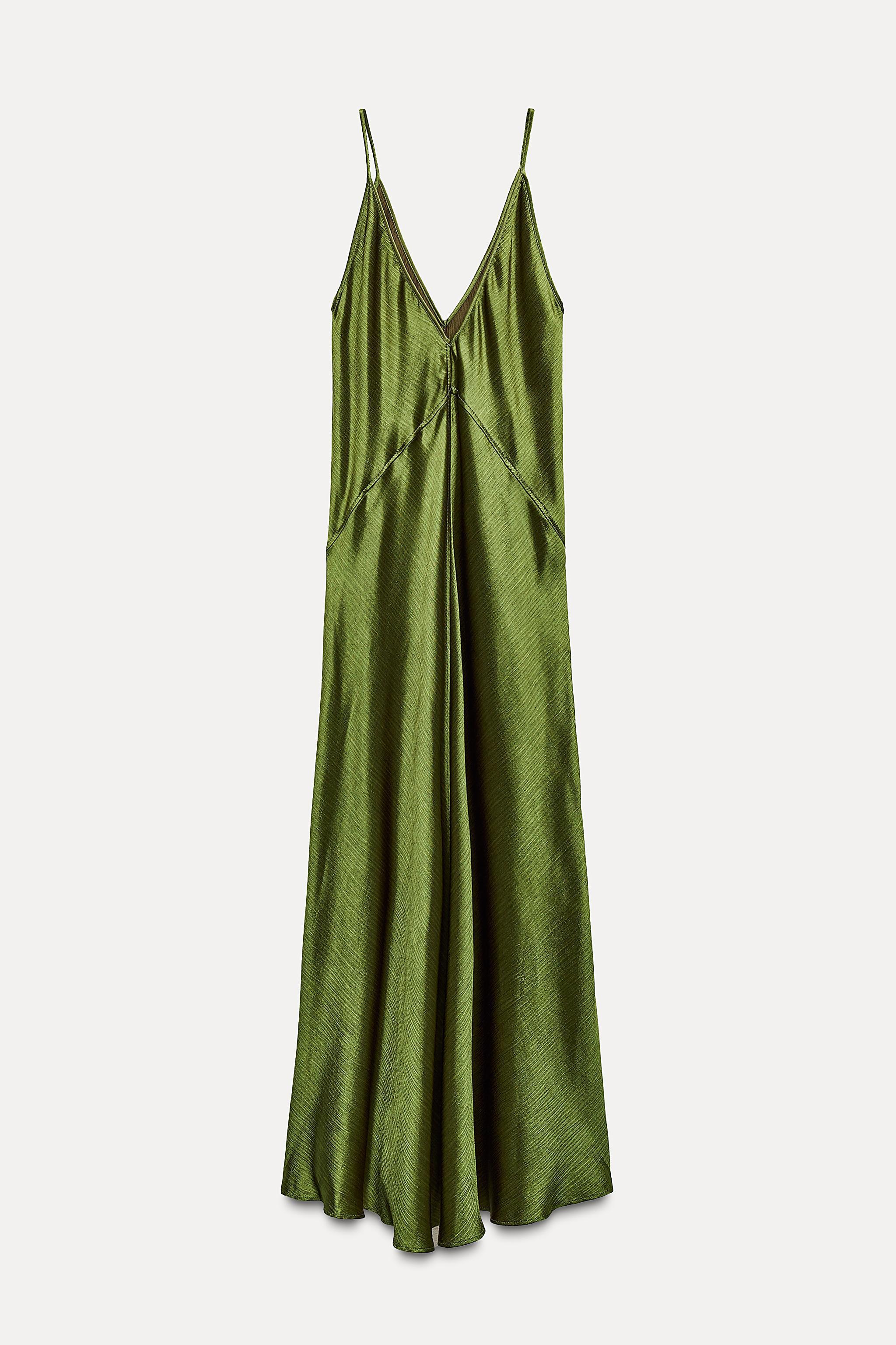 SATIN EFFECT SLIP DRESS ZW COLLECTION Product Image