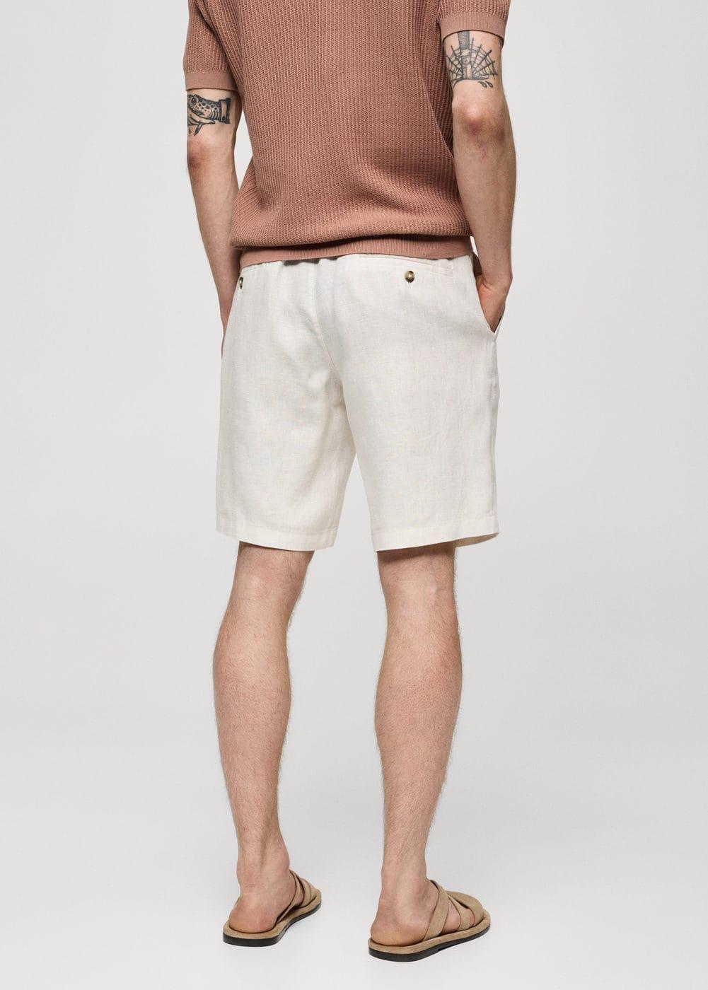 Mango Mens Drawstring Detail Bermuda Shorts Product Image