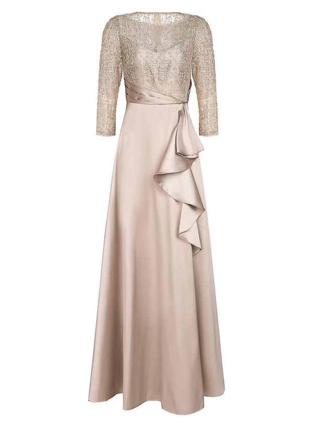 Womens Zola Mikado Lace Gown Product Image