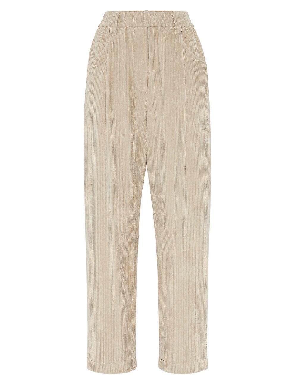 Womens Comfort Cotton Corduroy Baggy Trousers Product Image