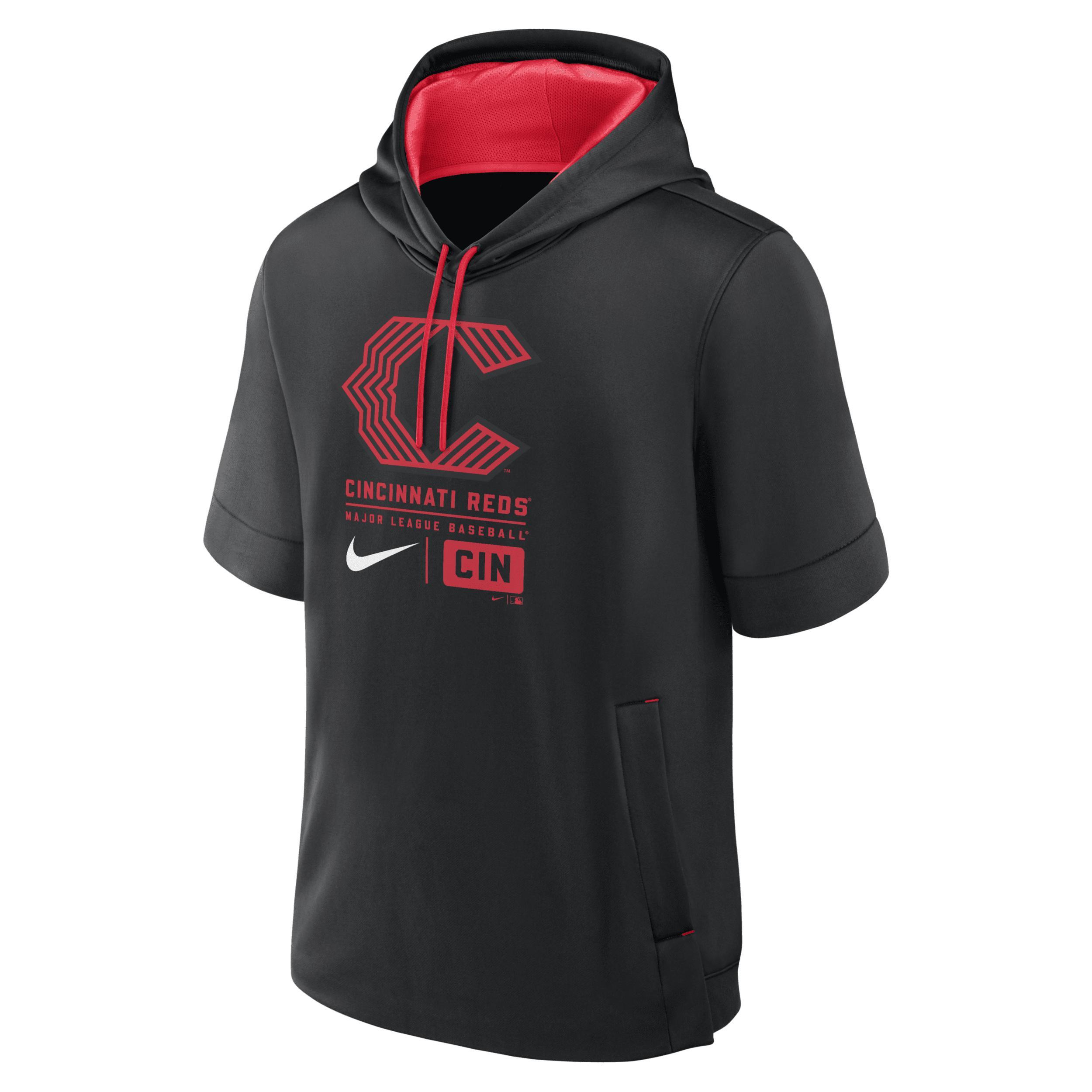 Mens Nike Philadelphia Phillies Tri Code Lockup Short Sleeve Pullover Hoodie Product Image