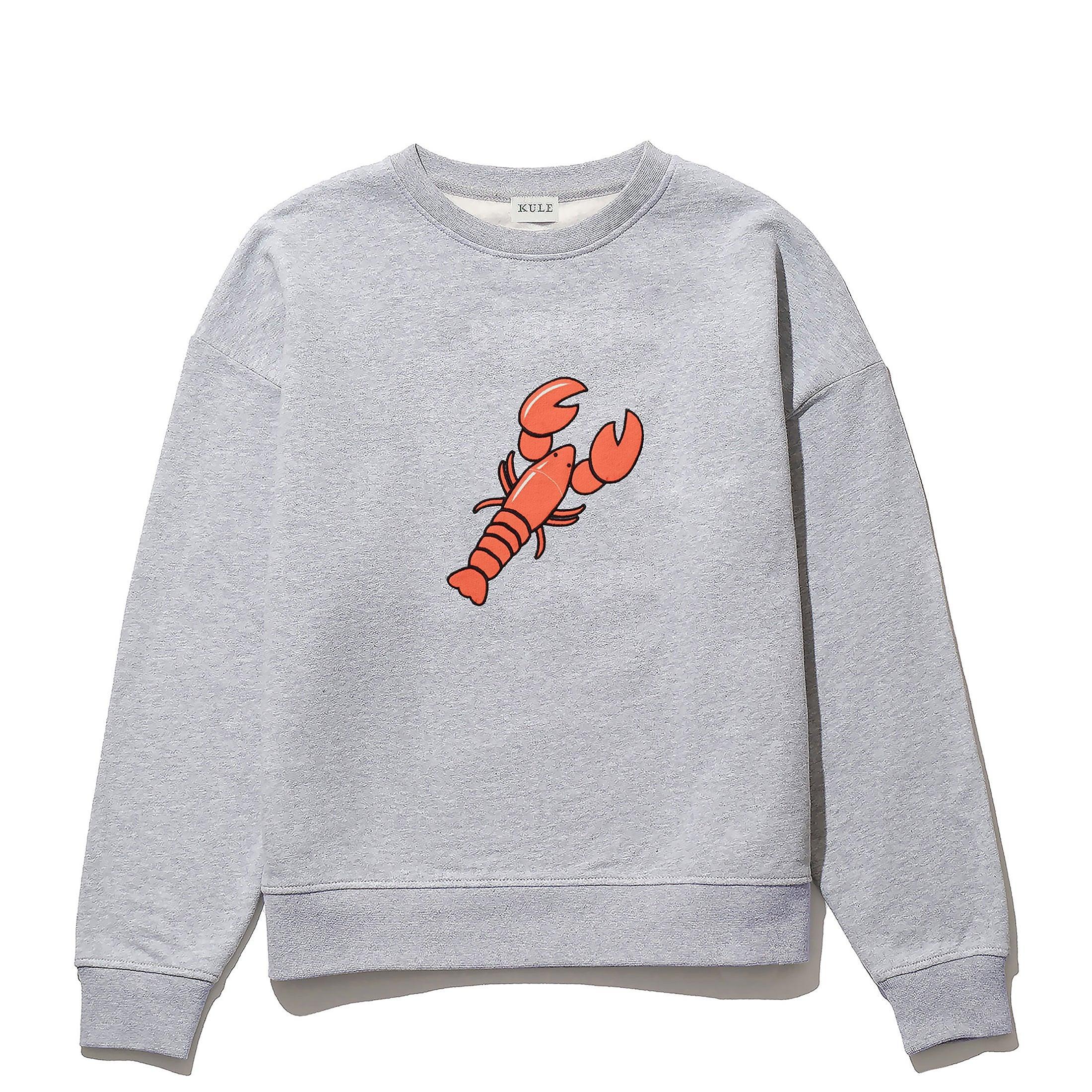 The Oversized Lobster Sweatshirt - Heather Grey Female Product Image