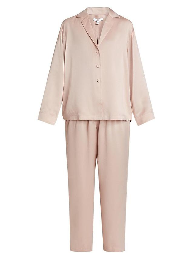 Womens Silk Long-Sleeve Pajamas Product Image