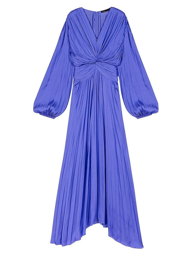 Womens Satin-Effect Draped Maxi Dress Product Image