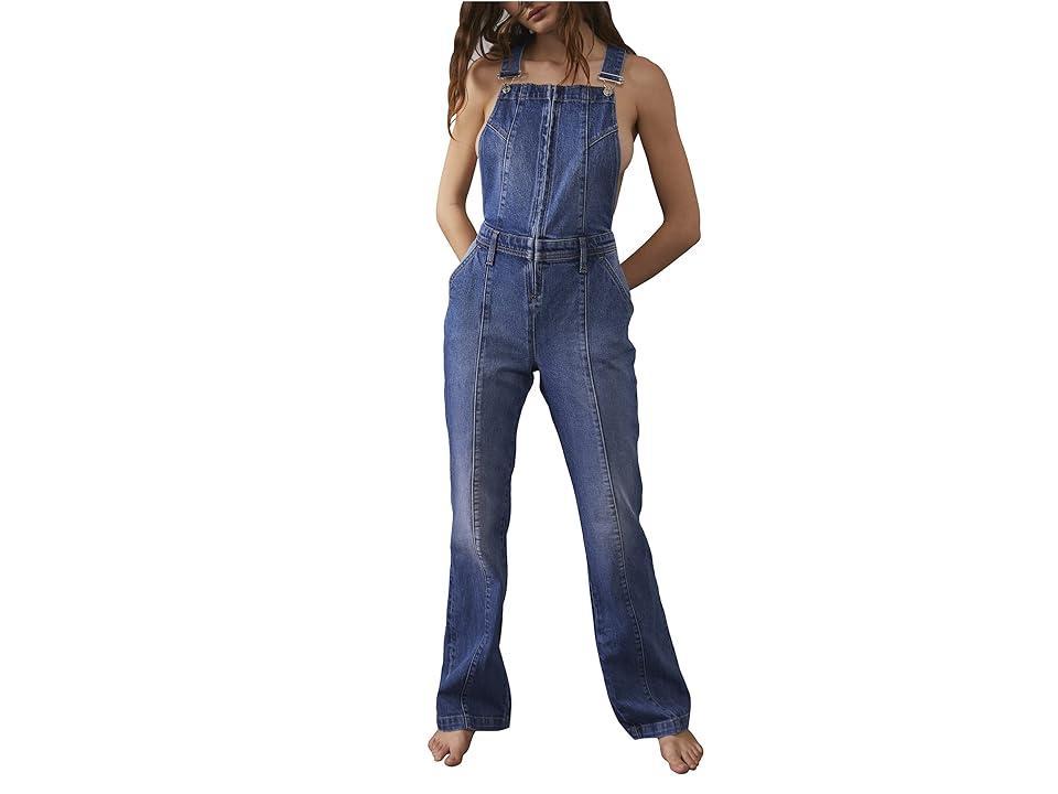 Free People Camilla Slim Boot Overalls (Rolling River) Women's Jumpsuit & Rompers One Piece Product Image