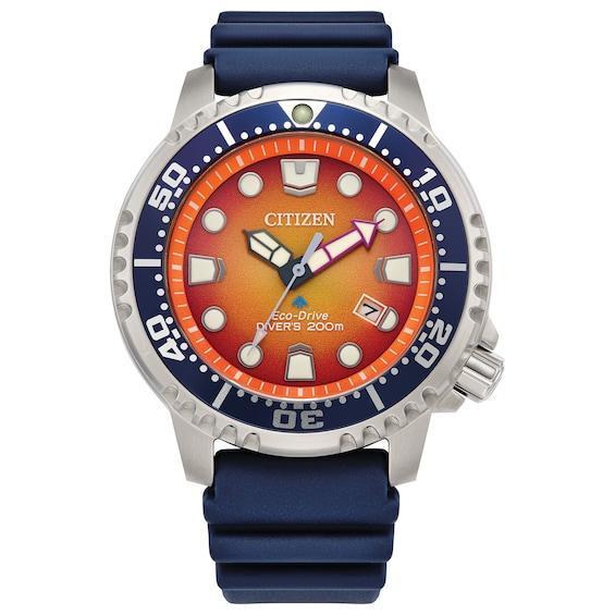 Citizen Mens Promaster Dive Three Hand Blue Strap Watch Product Image