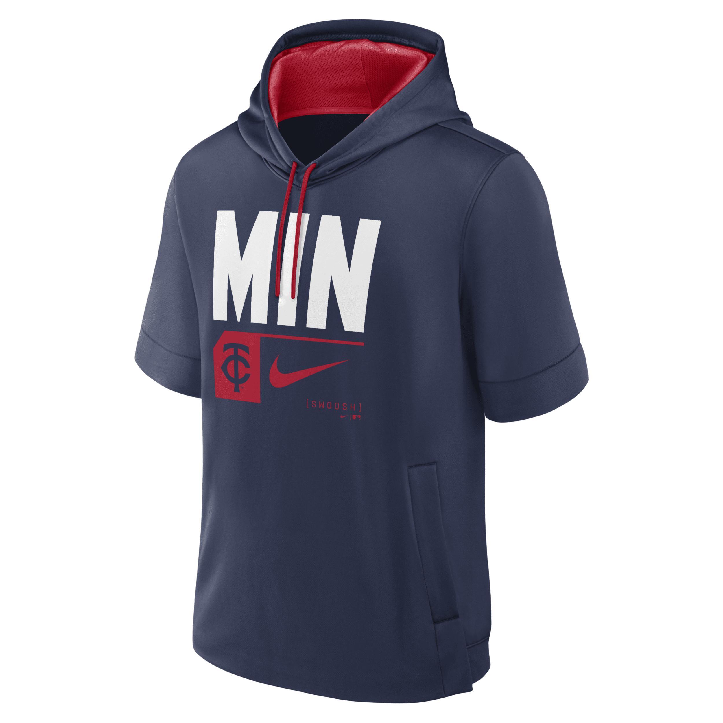 Milwaukee Brewers Tri Code Lockup Nike Mens MLB Short-Sleeve Pullover Hoodie Product Image