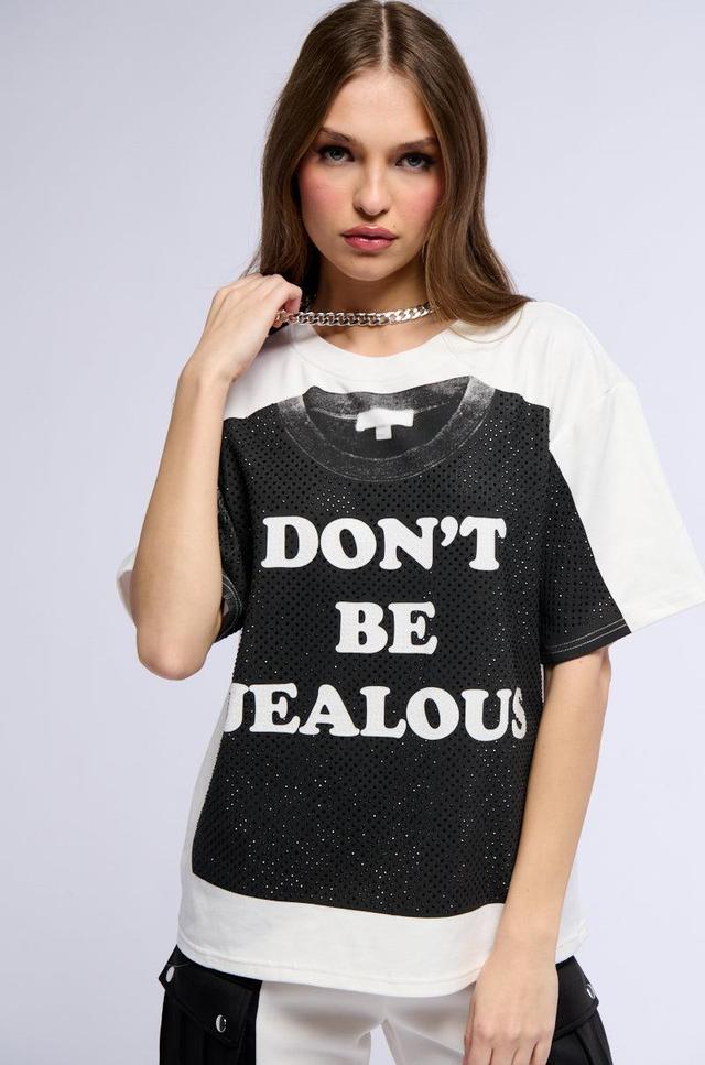 DON'T BE JEALOUS GRAPHIC TEE Product Image