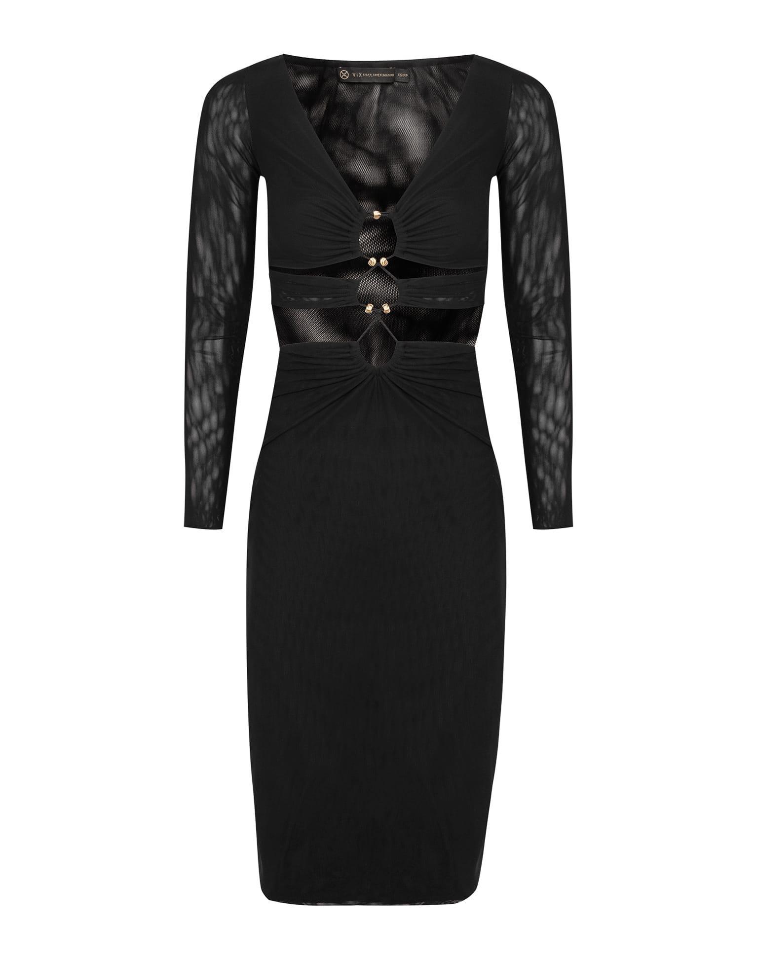 Luna Midi Dress - Black Product Image