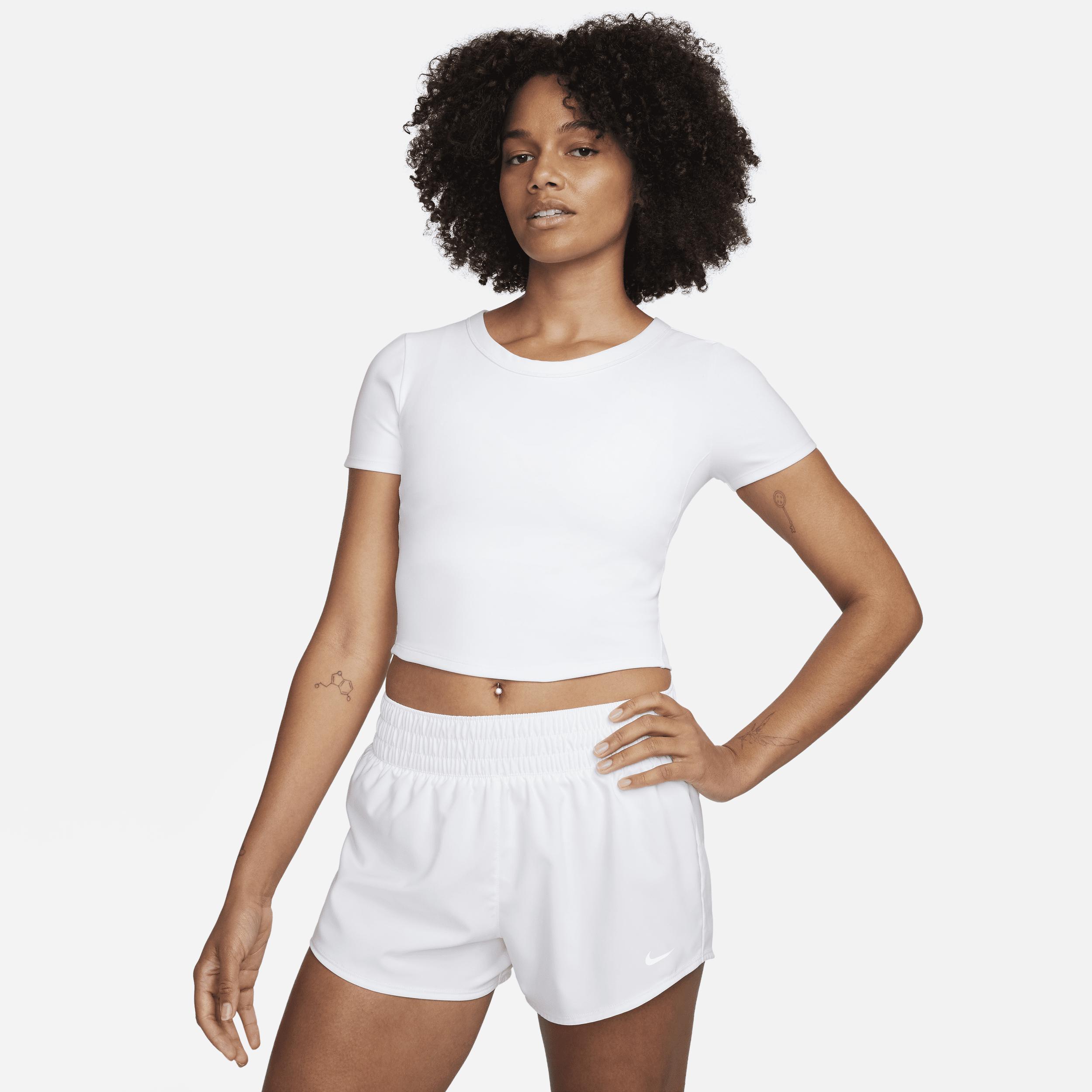 Nike Women's One Fitted Dri-FIT Short-Sleeve Cropped Top Product Image