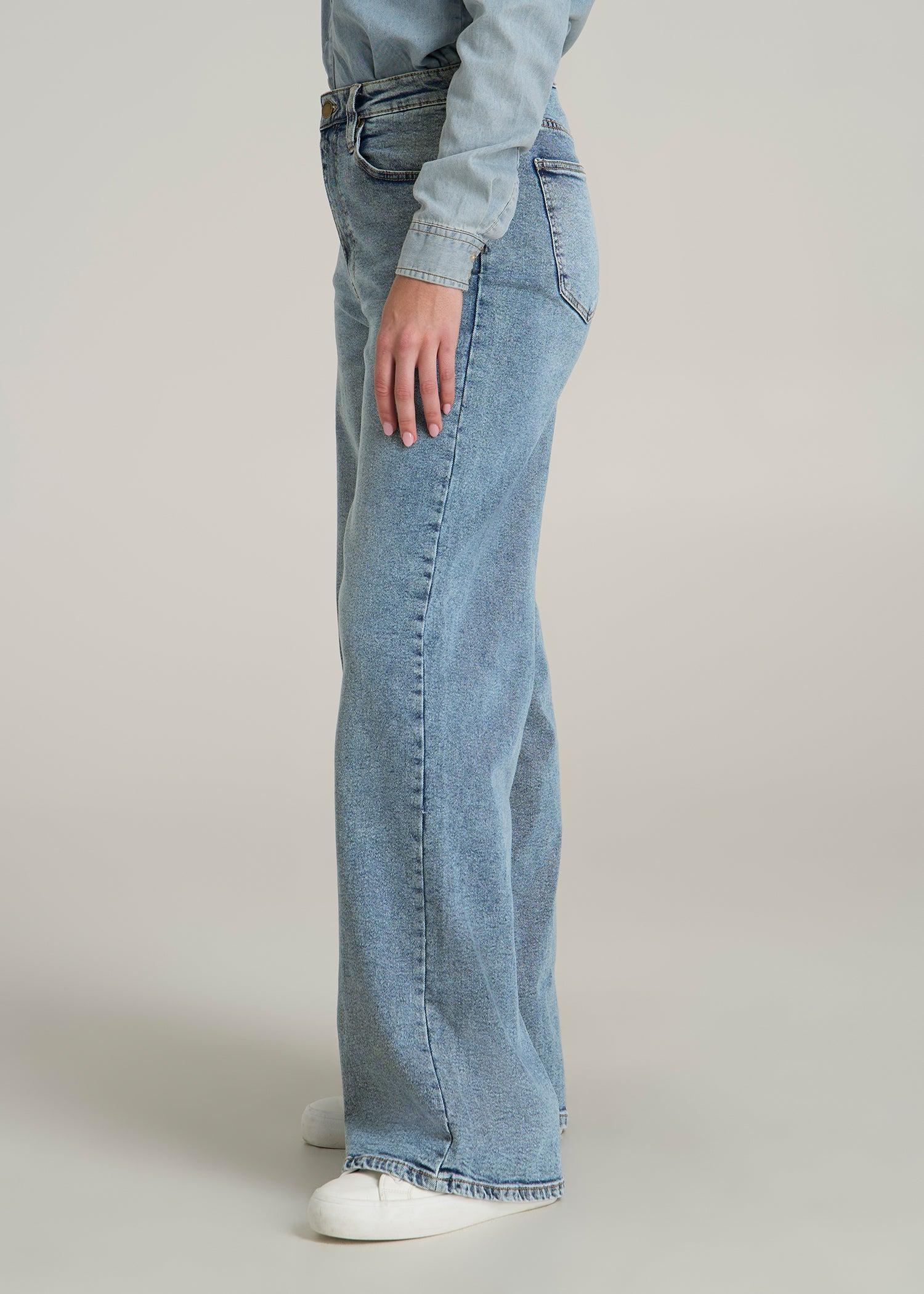 Stevie Wide Leg Jeans for Tall Women in Perfect Blue Product Image