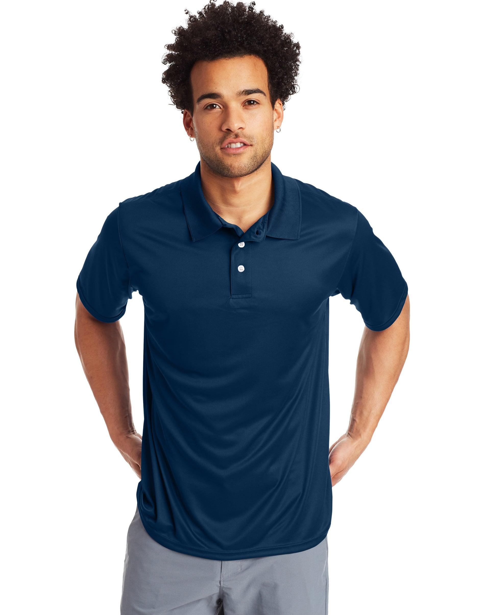 Hanes Sport Cool DRI Mens Performance Polo Black 3XL Product Image