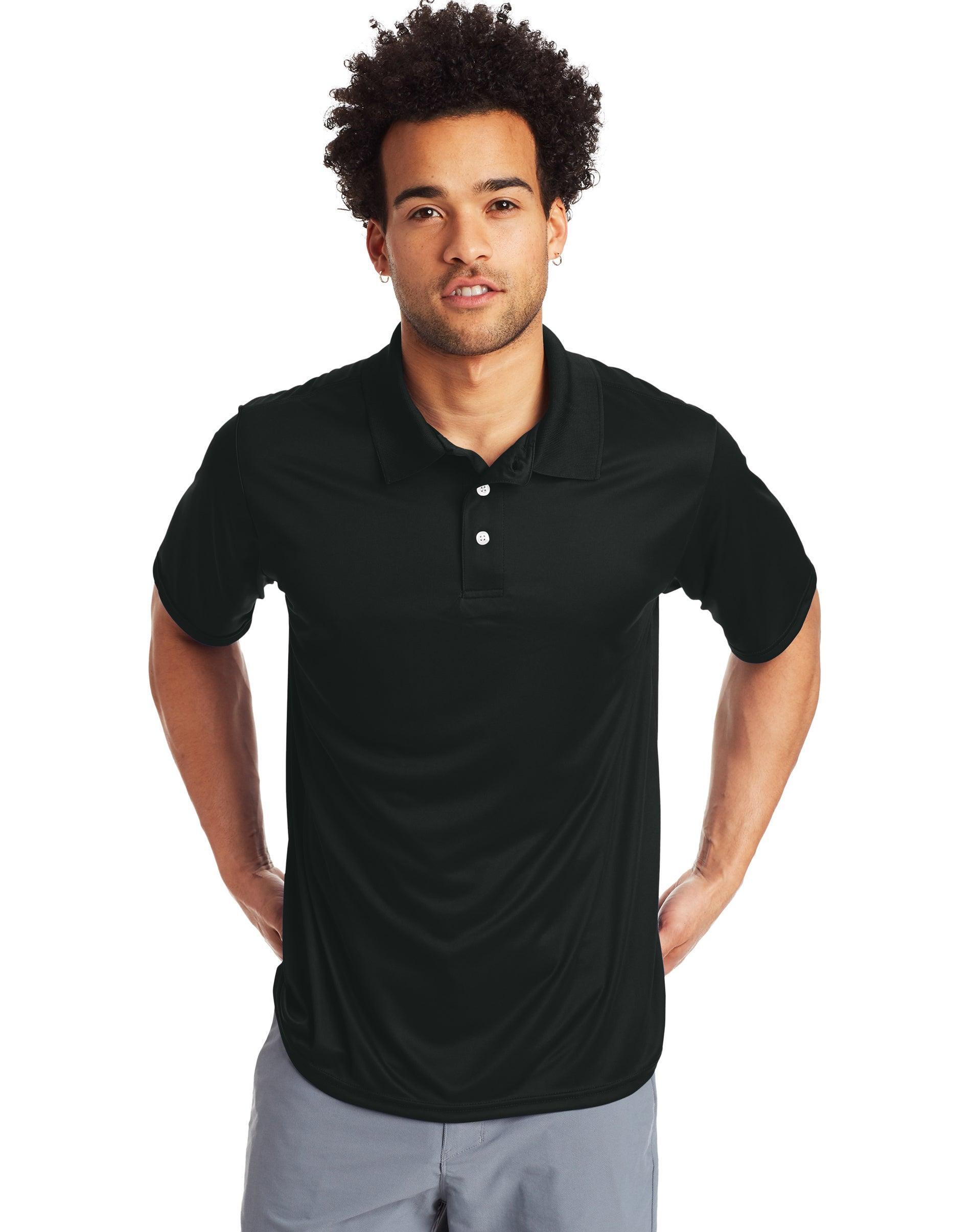 Hanes Sport Cool DRI Mens Performance Polo Black 3XL Product Image