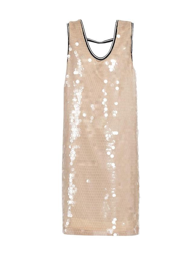Womens Sequined Shift Dress Product Image