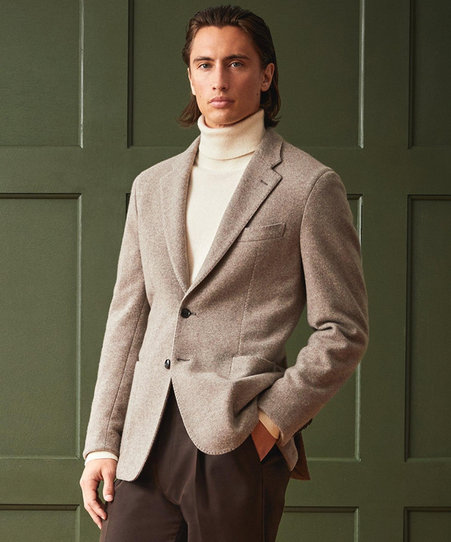 Italian Cashmere Sport Coat in Mushroom product image