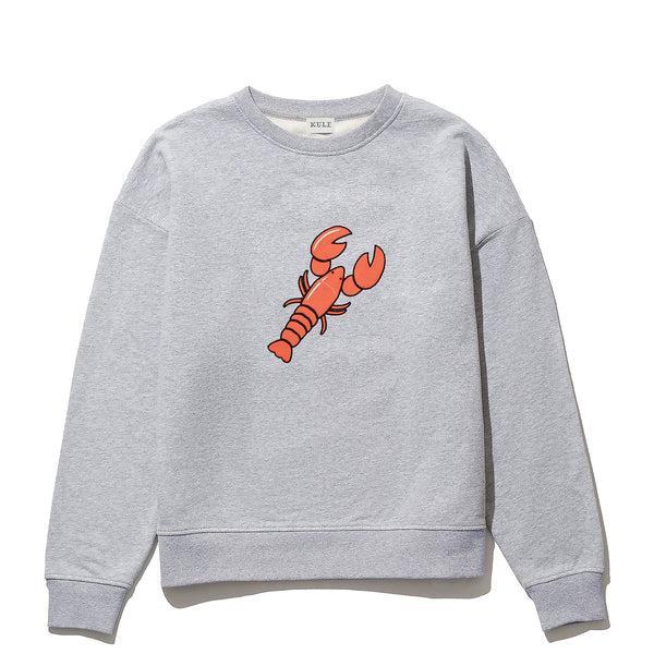 The Oversized Lobster Sweatshirt - Heather Grey Product Image