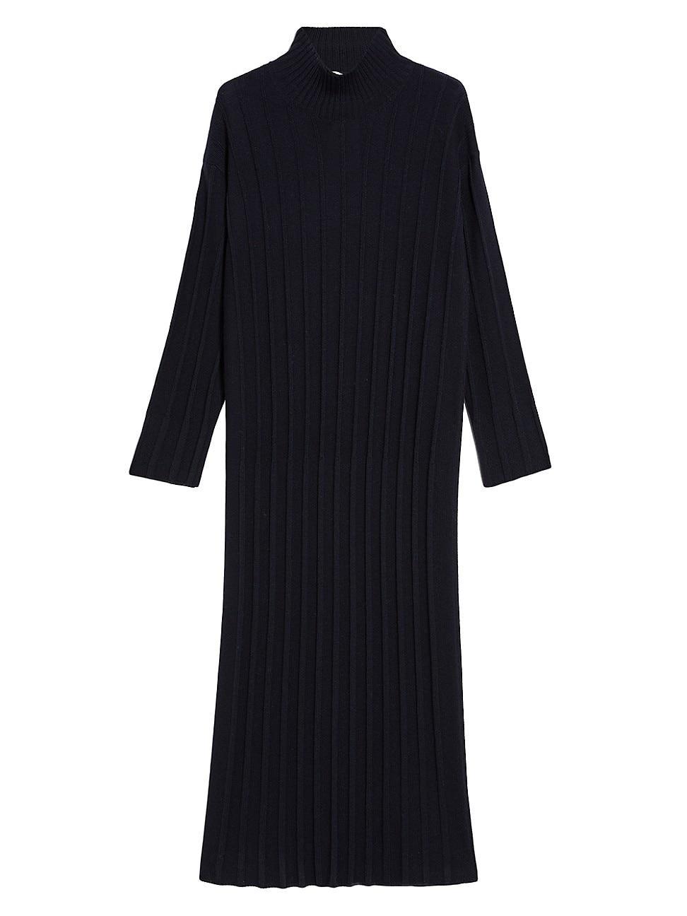 Max Mara Leisure Arezzo Long Sleeve Virgin Wool Rib Sweater Dress Product Image