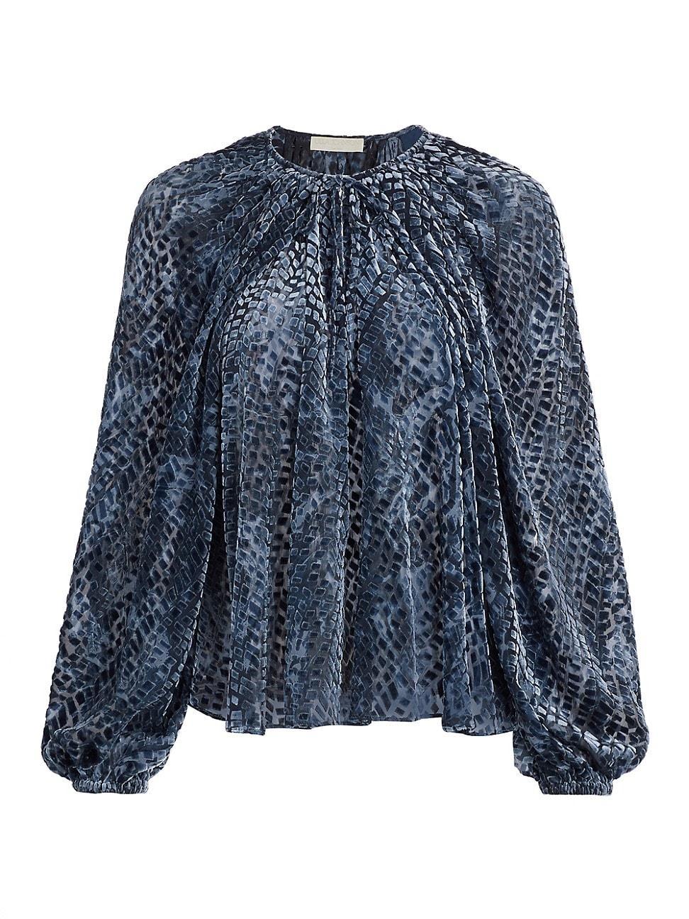 Womens Pauline Velvet Devore Blouse Product Image