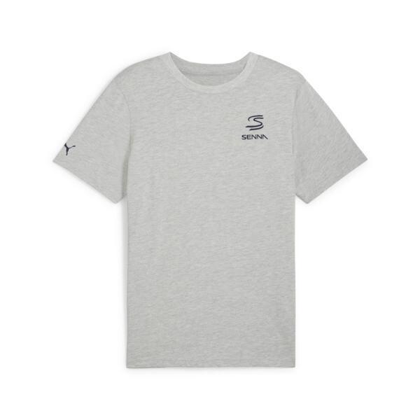 PUMA SENNA A VIDA Men's Motorsport T-Shirt in Light Grey Heather Product Image