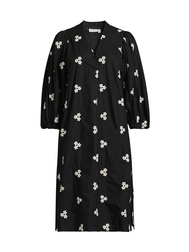 Masai Copenhagen Nalo Embroidered Floral Balloon Sleeve Shift Dress Product Image