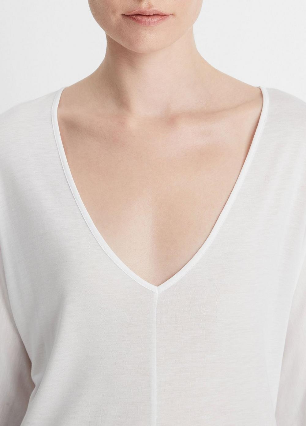 Relaxed V-Neck Dolman T-Shirt Product Image