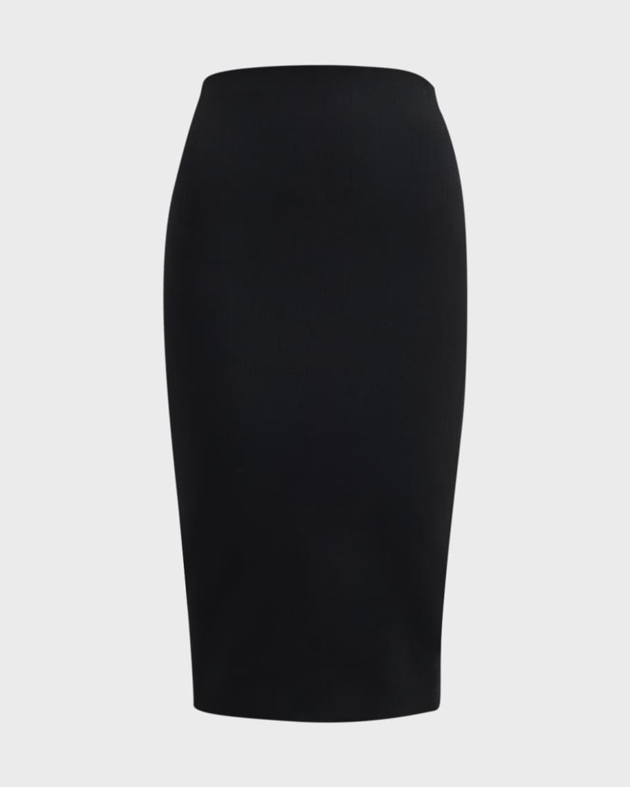 Double Wool Crepe Midi Skirt Product Image