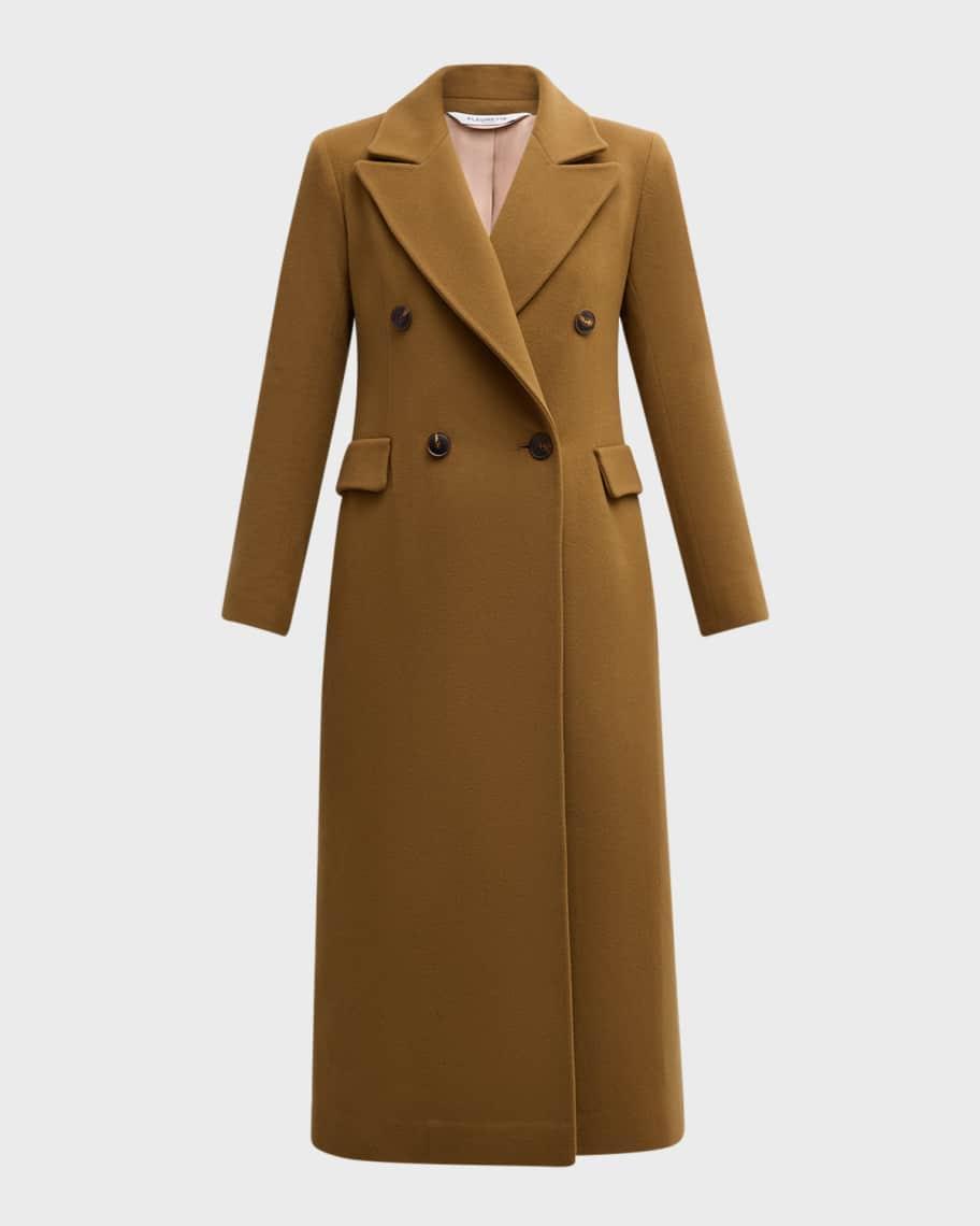 Isla Double-Breasted Long Cashmere Coat  Product Image