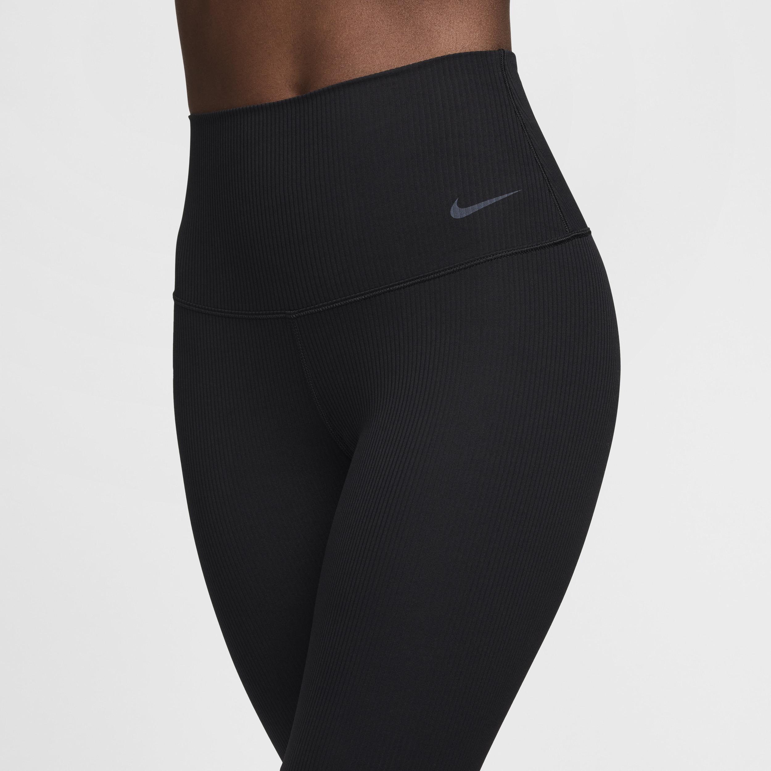 Nike Women's Zenvy Rib Gentle-Support High-Waisted 8" Biker Shorts Product Image