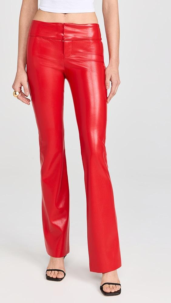 alice + olivia Olivia Vegan Leather Bootcut Pants | Shopbop Product Image