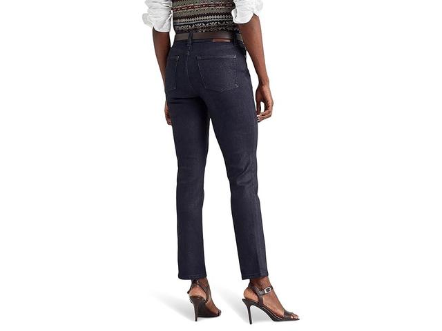 Lauren Ralph Lauren Coated Mid Rise Ankle Straight Jean Product Image